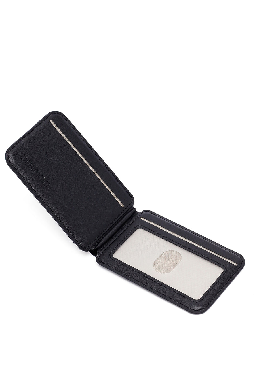 Men's Black Leather Magnetic Wallet