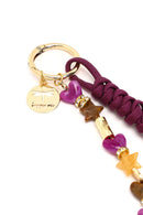 Women's Purple Beaded Metal Charm | Derimod