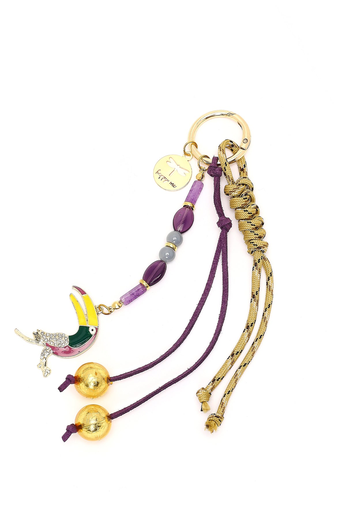 Women's Purple Beaded Metal Charm 000A2D470614 | Derimod