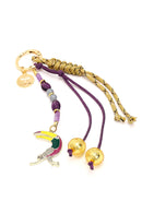 Women's Purple Beaded Metal Charm | Derimod