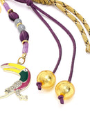 Women's Purple Beaded Metal Charm | Derimod