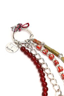 Kadın Bordo Boncuklu Metal Charm | Derimod