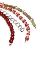 Kadın Bordo Boncuklu Metal Charm | Derimod