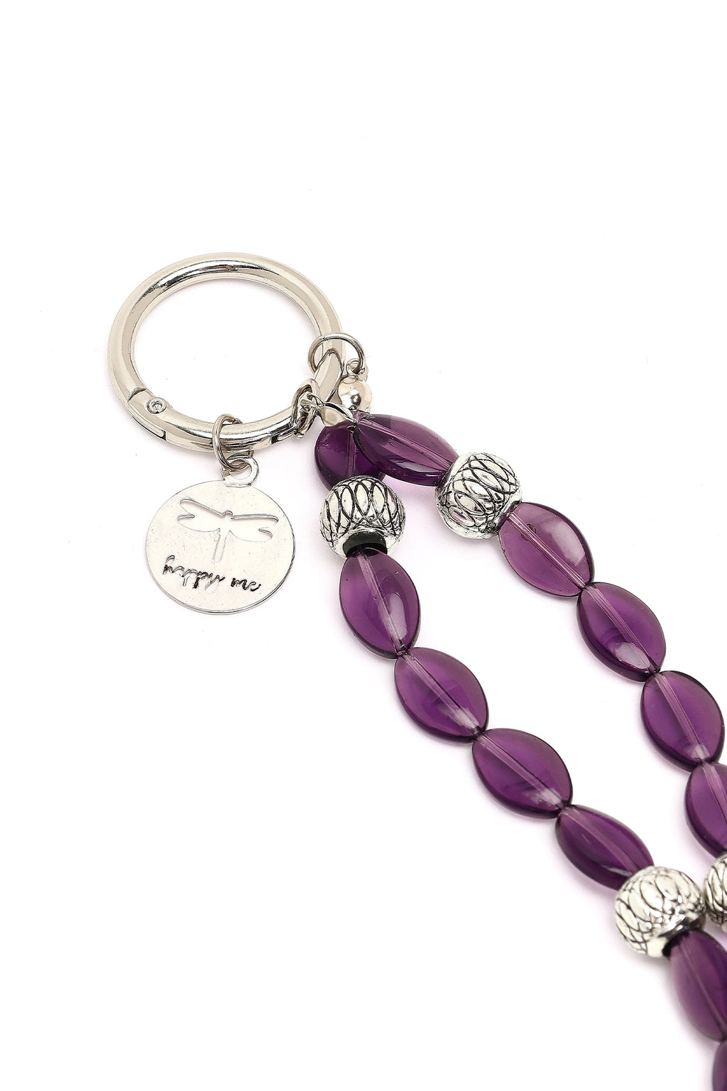 Kadın Mor Boncuklu Metal Charm
