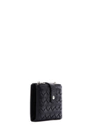 Women's Black Knit Wallet | Derimod