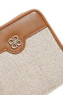Women's Tan Patterned Wallet | Derimod