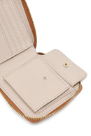 Women's Tan Patterned Wallet | Derimod