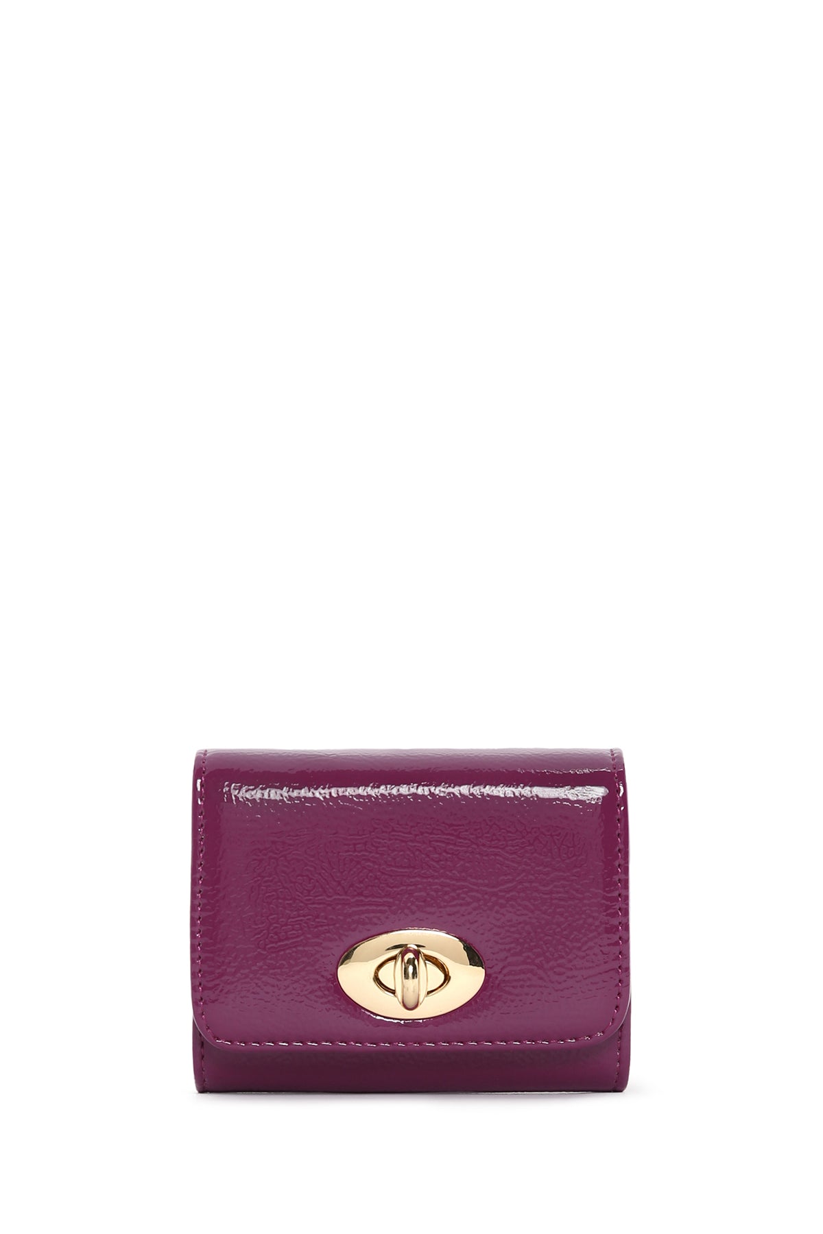 Women's Purple Patent Leather Wallet 000A2D560016 | Derimod