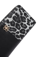 Women's Black Leopard Wallet | Derimod
