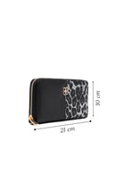 Women's Black Leopard Wallet | Derimod