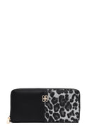 Women's Black Leopard Wallet | Derimod