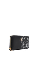 Women's Black Leopard Wallet | Derimod