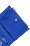 Women's Blue Printed Wallet | Derimod