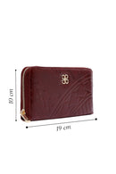 Women's Claret Red Printed Wallet | Derimod