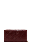 Women's Claret Red Printed Wallet | Derimod