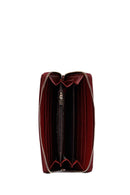 Women's Claret Red Printed Wallet | Derimod