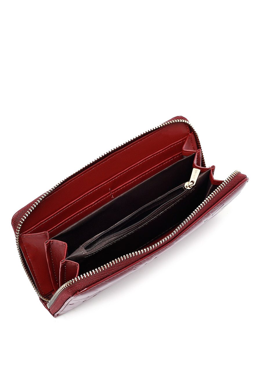 Women's Claret Red Printed Wallet