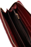 Women's Claret Red Printed Wallet | Derimod
