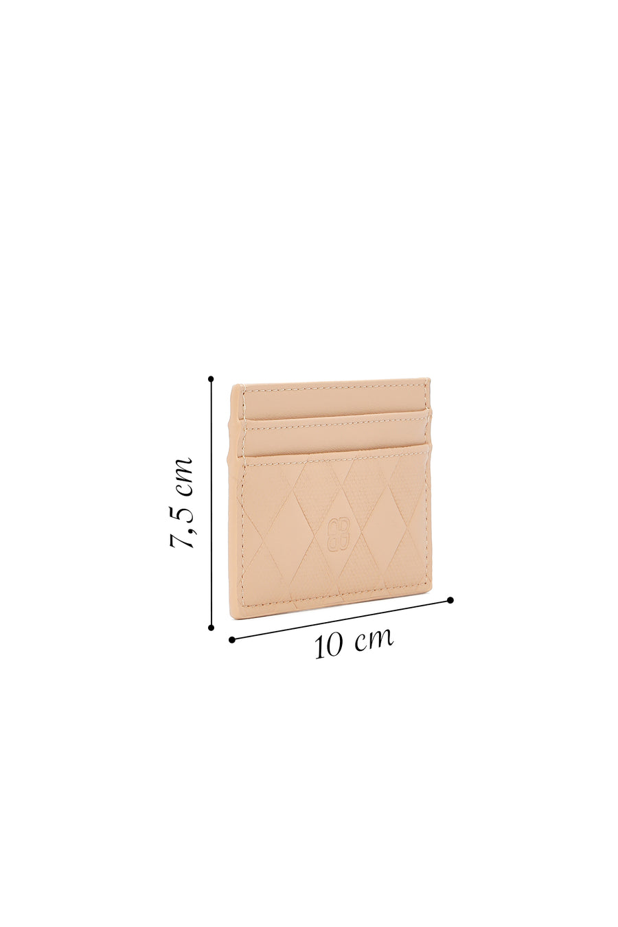 Women's Beige Printed Card Holder