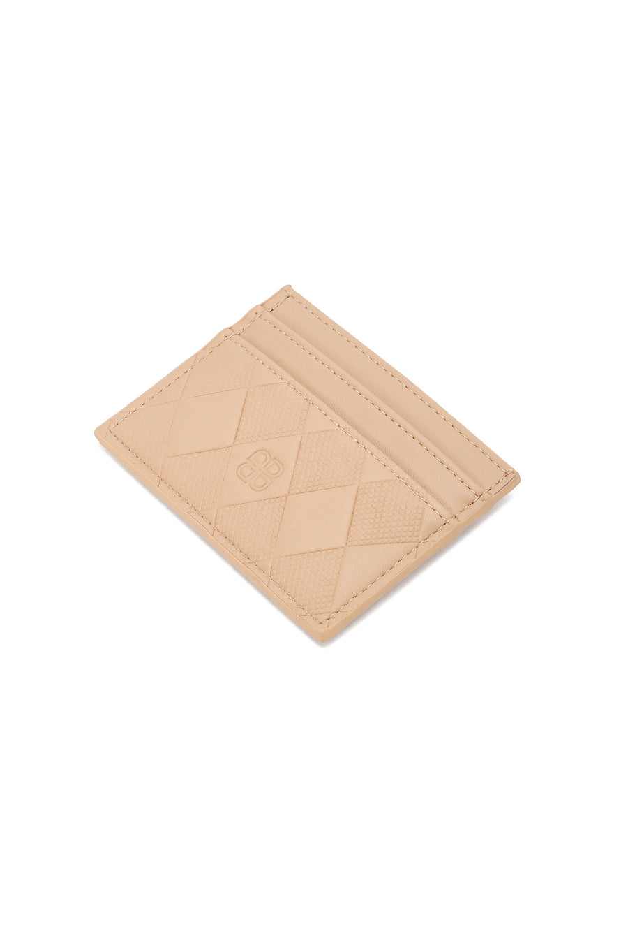 Women's Beige Printed Card Holder