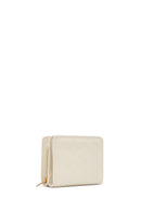 Women's Cream Printed Wallet | Derimod