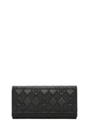 Women's Black Printed Wallet | Derimod