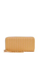 Woman Orange Braided Wallet | Derimod