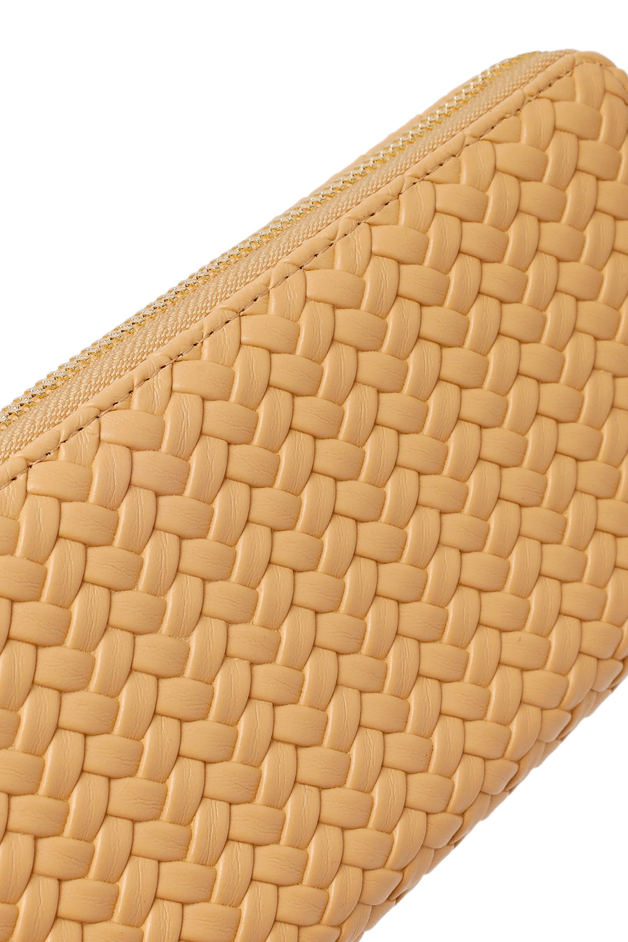 Woman Orange Braided Wallet