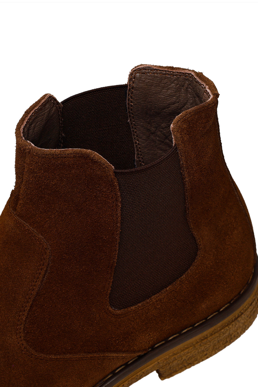 Male Brown Suede Chelsea Boots