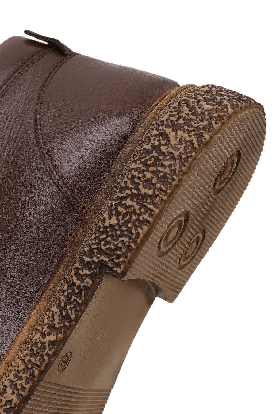 Male Brown Lace-up Leather Casual Boots