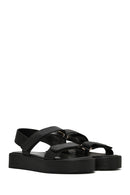 Women's Black Thick Soled Sandals | Derimod