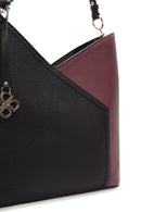 Woman Black Shoulder Bag with Short and Long Straps | Derimod