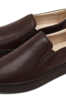 Women's Brown Thick-Soled Leather Comfort Shoe | Derimod