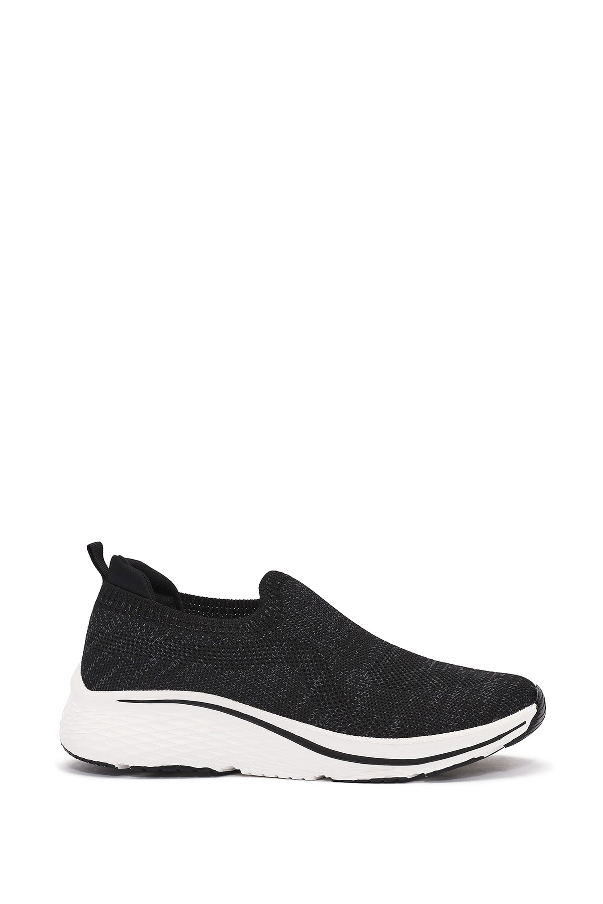 Derimod Zero Kadın Siyah Kalın Tabanlı Kumaş Sneaker 25SFE49536F | Derimod