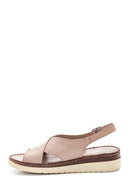 Women's Mink Leather Comfort Sandals | Derimod