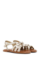 Women's Cream Leather Bodrum Sandals | Derimod