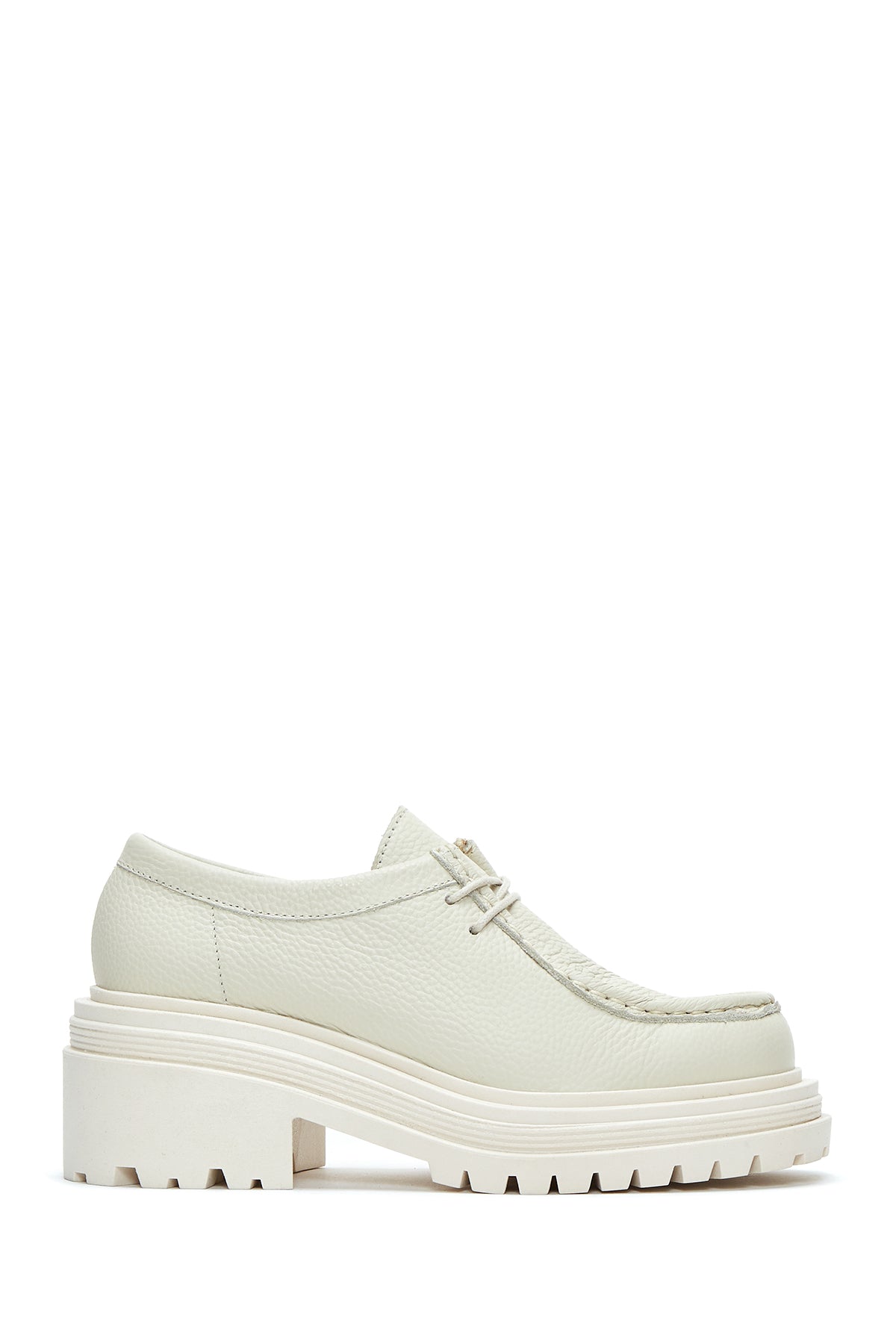 Kadın Bej Deri Maskülen Loafer 22WFD2903FT | Derimod