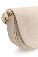 Woman Cream Long-Strap Printed Mini Crossbody Bag | Derimod