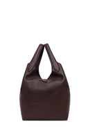 Woman Brown Casual Leather Shoulder Bag | Derimod