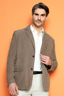 Rodrygo Men's Mink Blazer Suede Leather Jacket | Derimod