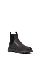 Male Black Leather Chelsea Boots | Derimod