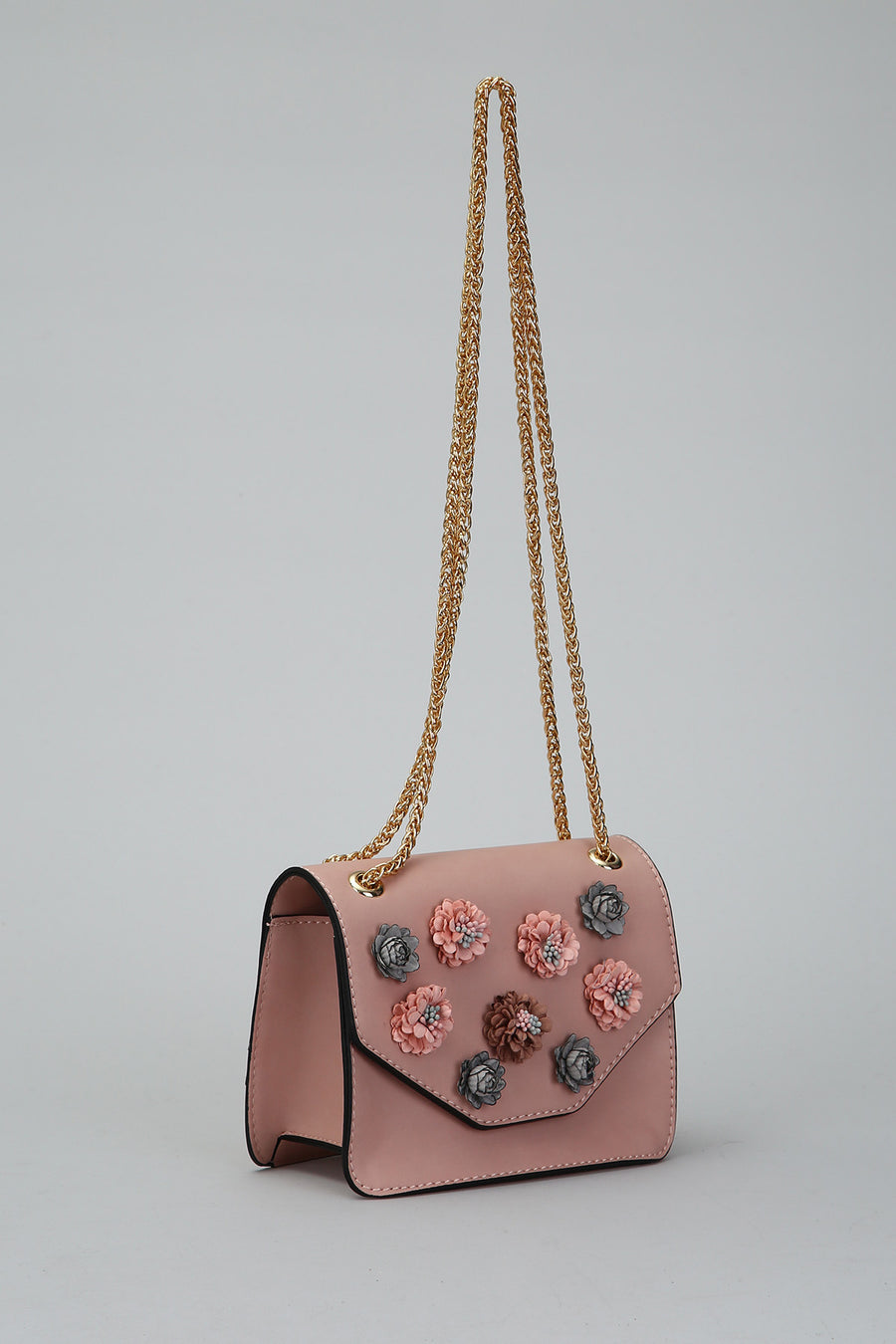 Women's Shoulder Bag with Flower Detail