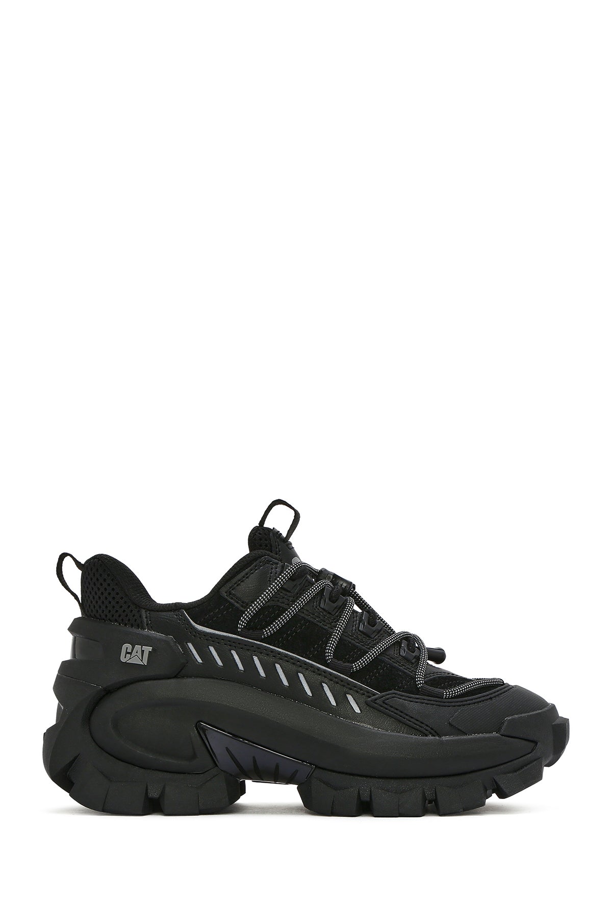 Caterpillar Erkek Siyah Intruder Max Kalın Tabanlı Bağcıklı Süet Deri Sneaker 013M101222 | Derimod