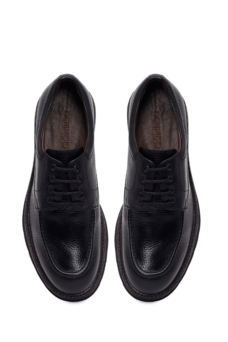 Male Black Lace-up Leather Casual Shoes