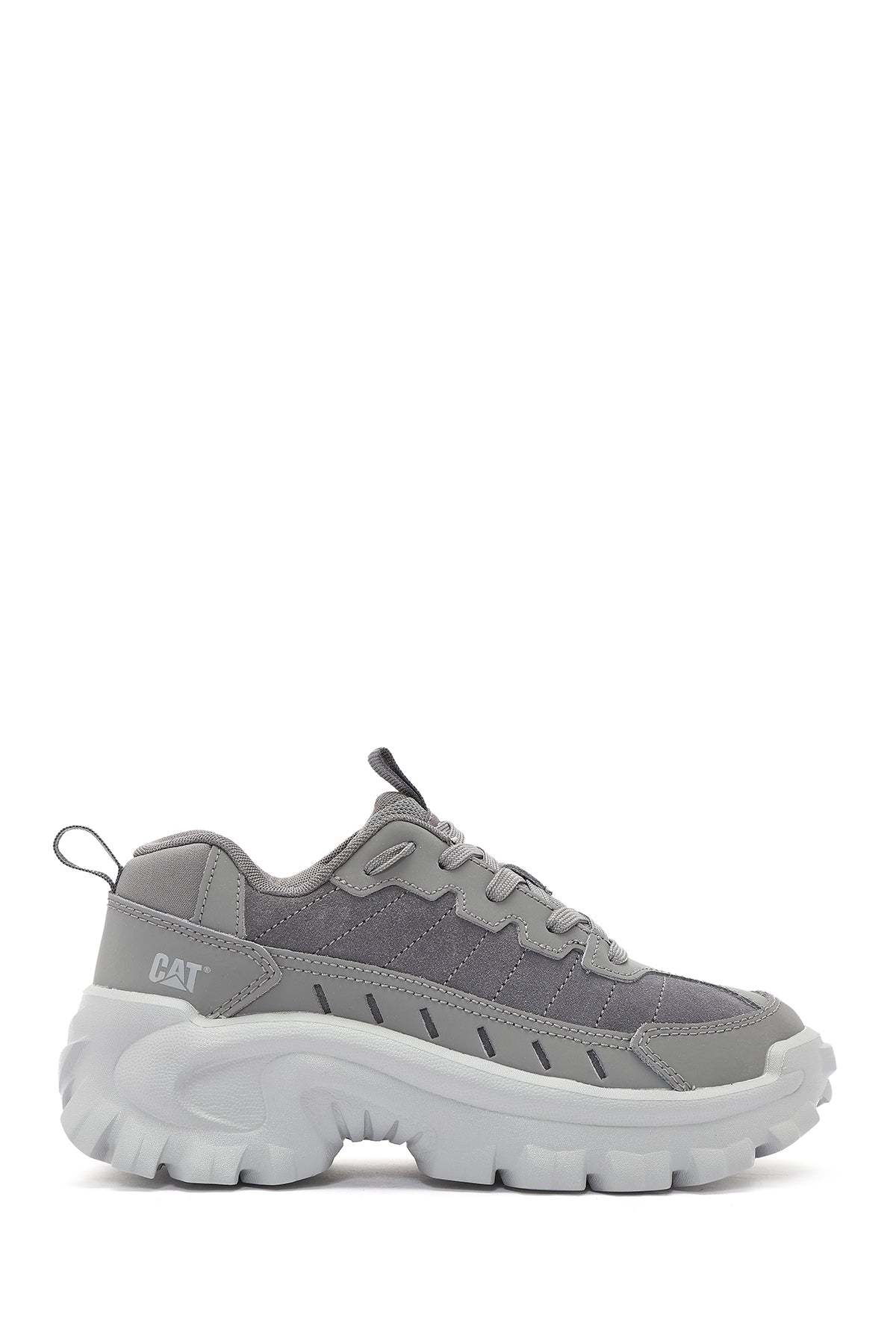 Caterpillar Erkek Gri Intruder Essential Bağcıklı Kalın Tabanlı Deri Sneaker 015M101412 | Derimod