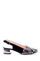 Women's Snakeskin Patterned Metal Heel Detailed Shoes | Derimod
