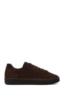 Male Brown Lace-Up Suede Leather Sneaker | Derimod