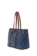 Woman Blue Jean Fabric Long-Strap Shoulder Bag | Derimod