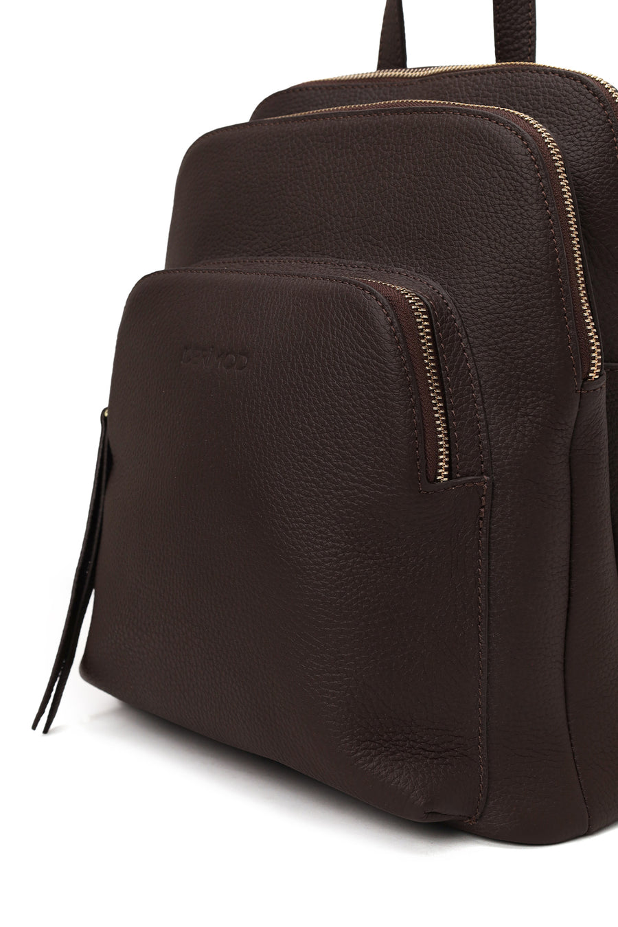 Woman Brown Leather Backpack