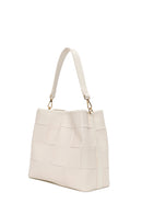 Woman Cream Long-Strap Knitted Shoulder Bag | Derimod
